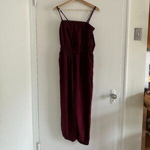 Small Everlane Party-Of-One Jumpsuit in Oxblood